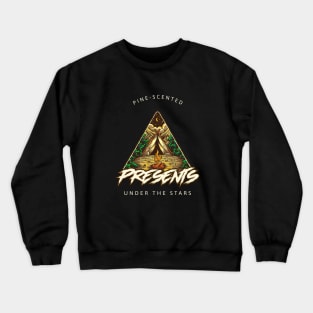 Pine-Scented Presents Under the Stars Camping Christmas Tree Crewneck Sweatshirt